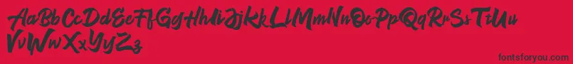 NeverEnding Free Version Font – Black Fonts on Red Background