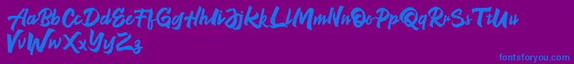 Police NeverEnding Free Version – polices bleues sur fond violet