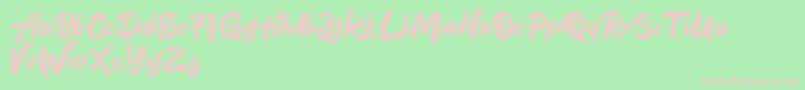NeverEnding Free Version Font – Pink Fonts on Green Background