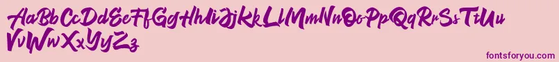 Police NeverEnding Free Version – polices violettes sur fond rose