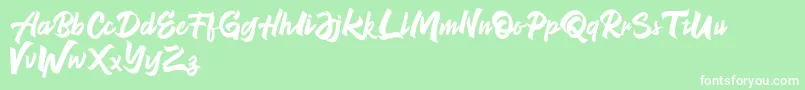 NeverEnding Free Version Font – White Fonts on Green Background