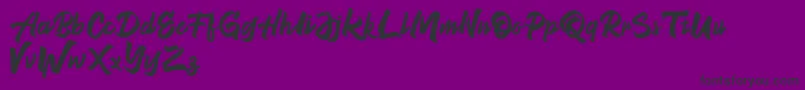 NeverEnding Free Version Font – Black Fonts on Purple Background