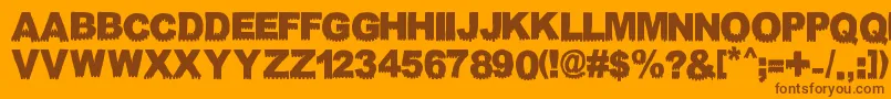 NEVERLAND Font – Brown Fonts on Orange Background