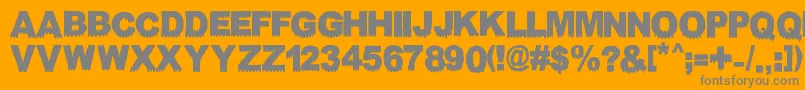 NEVERLAND-fontti – harmaat kirjasimet oranssilla taustalla