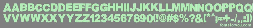 NEVERLAND Font – Green Fonts on Gray Background