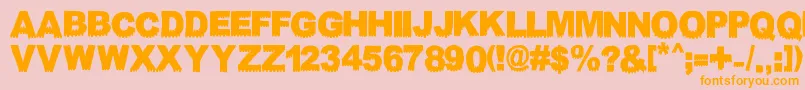 NEVERLAND Font – Orange Fonts on Pink Background