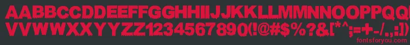 NEVERLAND Font – Red Fonts on Black Background