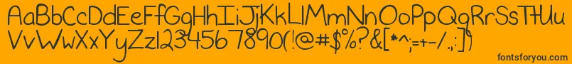 NeverSayNever Font – Black Fonts on Orange Background
