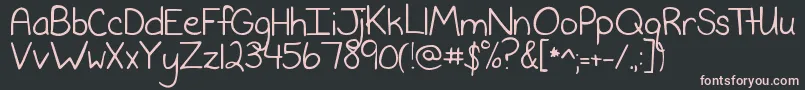 NeverSayNever Font – Pink Fonts on Black Background