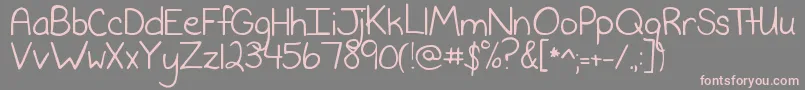 NeverSayNever Font – Pink Fonts on Gray Background