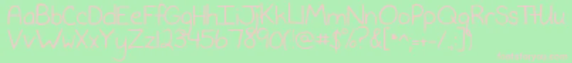 NeverSayNever Font – Pink Fonts on Green Background