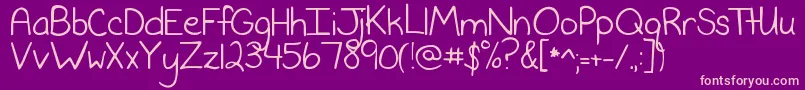 NeverSayNever Font – Pink Fonts on Purple Background