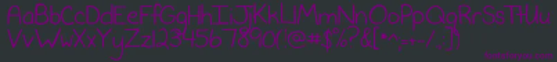 NeverSayNever Font – Purple Fonts on Black Background