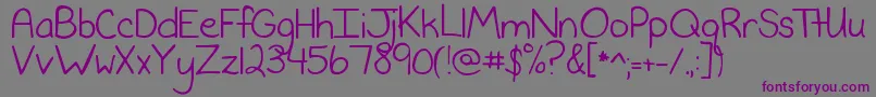 Шрифт NeverSayNever – фиолетовые шрифты на сером фоне