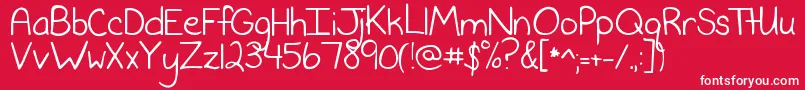 NeverSayNever Font – White Fonts on Red Background