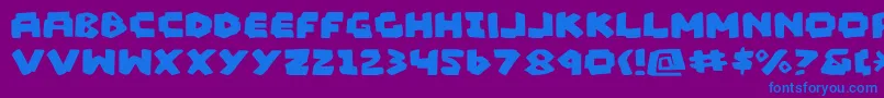 Mad3 Font – Blue Fonts on Purple Background