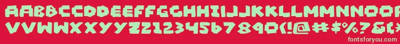 Mad3 Font – Green Fonts on Red Background