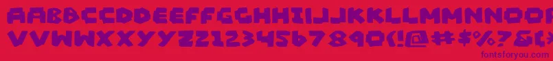 Mad3 Font – Purple Fonts on Red Background