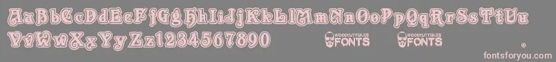 New Art Deco Font – Pink Fonts on Gray Background