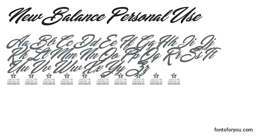 Schriftart New Balance Personal Use – Alphabet, Zahlen, spezielle Symbole