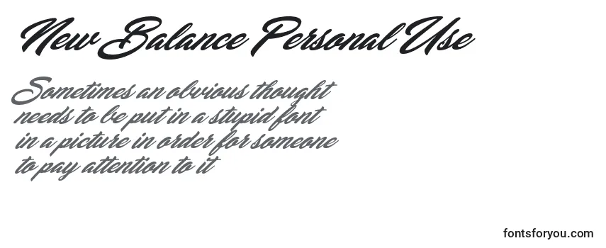 Schriftart New Balance Personal Use