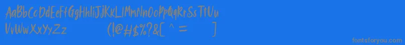 New Bartons Demo Font – Gray Fonts on Blue Background