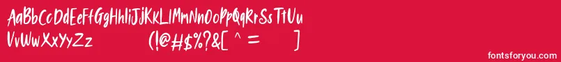 New Bartons Demo Font – White Fonts on Red Background