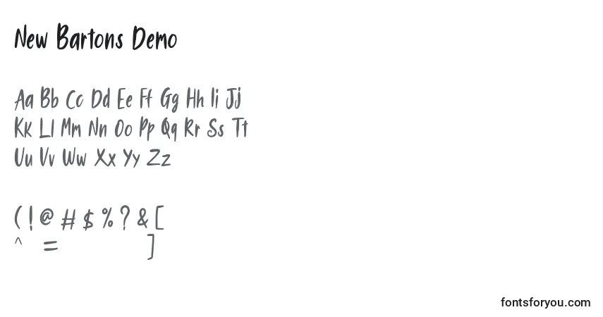 New Bartons Demo (135513)-fontti – aakkoset, numerot, erikoismerkit