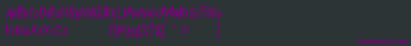 Czcionka New Bartons Demo – fioletowe czcionki na czarnym tle