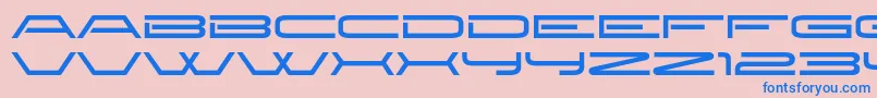 フォントnew brilliant – ピンクの背景に青い文字