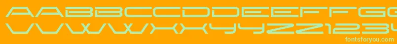 new brilliant Font – Green Fonts on Orange Background