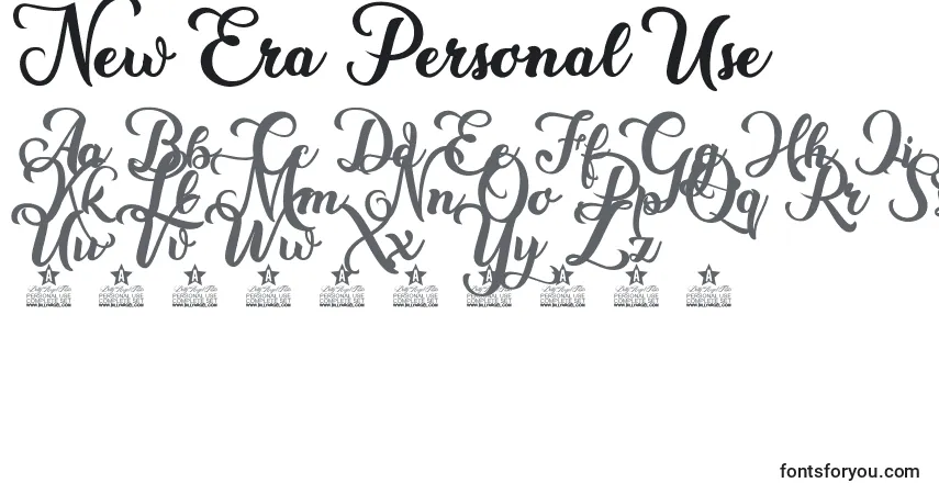 Шрифт New Era Personal Use – алфавит, цифры, специальные символы