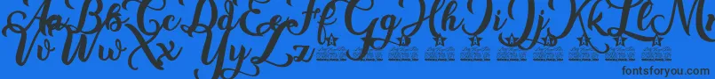 New Era Personal Use Font – Black Fonts on Blue Background