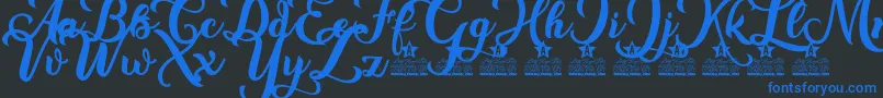 New Era Personal Use Font – Blue Fonts on Black Background