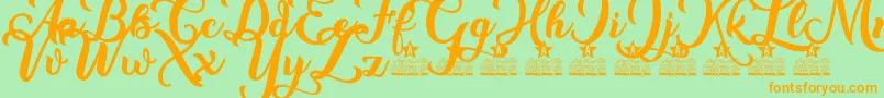 New Era Personal Use Font – Orange Fonts on Green Background