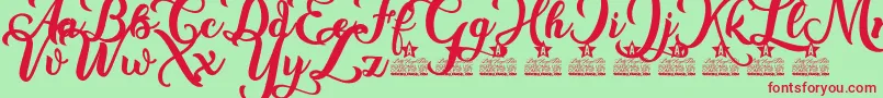 New Era Personal Use Font – Red Fonts on Green Background