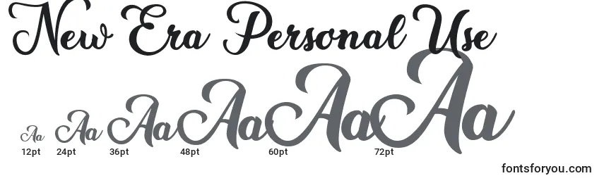New Era Personal Use Font Sizes