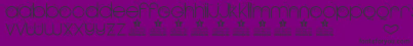NEW GARDEN TWO PERSONAL USE-fontti – mustat fontit violetilla taustalla