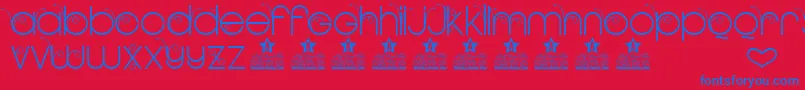 NEW GARDEN TWO PERSONAL USE Font – Blue Fonts on Red Background