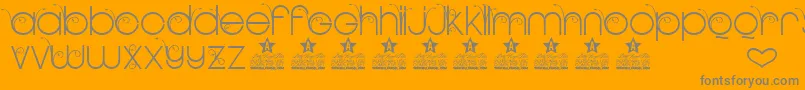 NEW GARDEN TWO PERSONAL USE Font – Gray Fonts on Orange Background