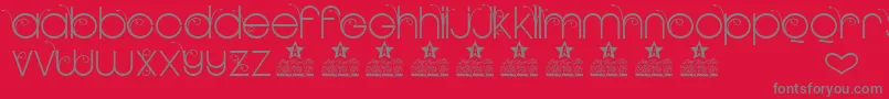 NEW GARDEN TWO PERSONAL USE Font – Gray Fonts on Red Background
