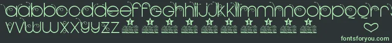 NEW GARDEN TWO PERSONAL USE Font – Green Fonts on Black Background