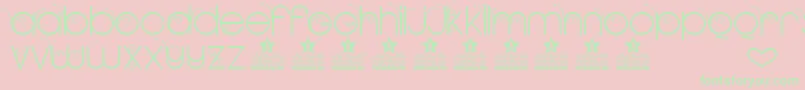 NEW GARDEN TWO PERSONAL USE Font – Green Fonts on Pink Background