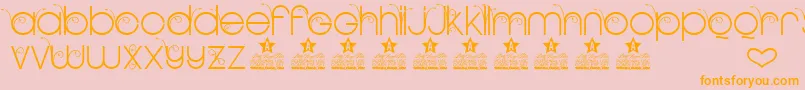 NEW GARDEN TWO PERSONAL USE Font – Orange Fonts on Pink Background
