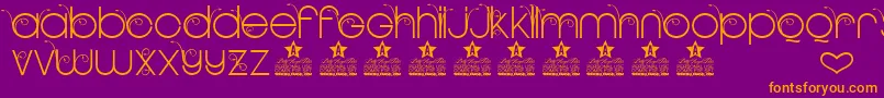 NEW GARDEN TWO PERSONAL USE Font – Orange Fonts on Purple Background