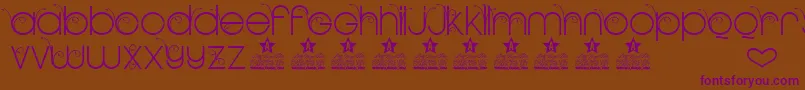 NEW GARDEN TWO PERSONAL USE Font – Purple Fonts on Brown Background