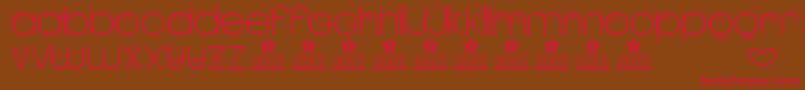NEW GARDEN TWO PERSONAL USE Font – Red Fonts on Brown Background