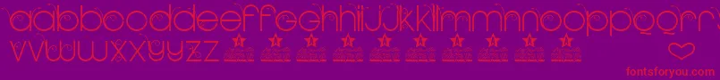 NEW GARDEN TWO PERSONAL USE Font – Red Fonts on Purple Background