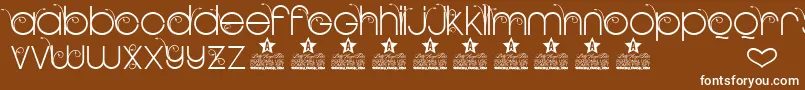 NEW GARDEN TWO PERSONAL USE Font – White Fonts on Brown Background