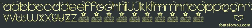 NEW GARDEN TWO PERSONAL USE Font – Yellow Fonts on Black Background